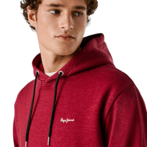 Pepe Jeans - Ανδρική Φούτερ με Κουκούλα Griffin Regular Fit PM5800071-287 Μπορντό PM5800071-287
