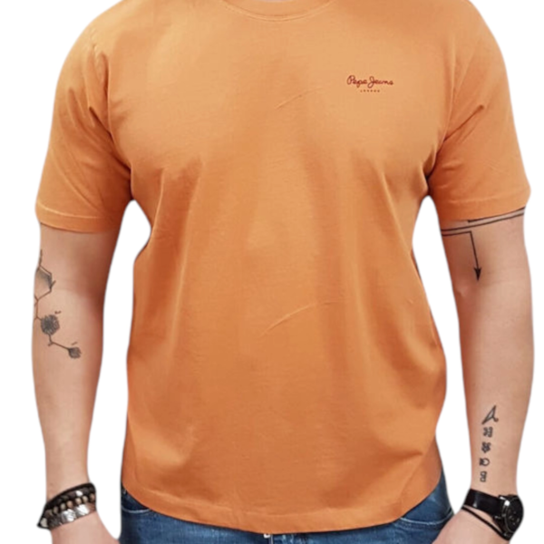 Pepe Jeans - Ανδρικό T-shirt Jacko Regular Fit PM508664-166 Πορτοκαλί PM508664-166