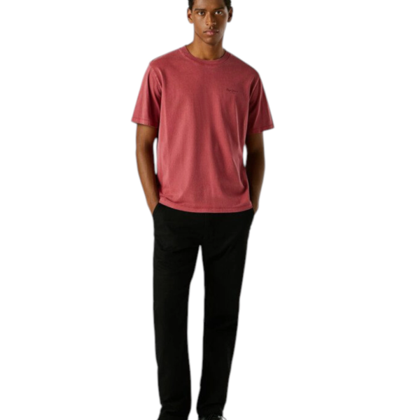 Pepe Jeans - Ανδρικό T-shirt Jacko Regular Fit PM508664-285 Κόκκινο Βατόμουρου PM508664-285
