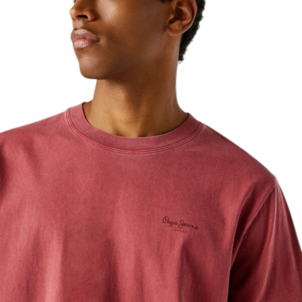 Pepe Jeans - Ανδρικό T-shirt Jacko Regular Fit PM508664-285 Κόκκινο Βατόμουρου PM508664-285