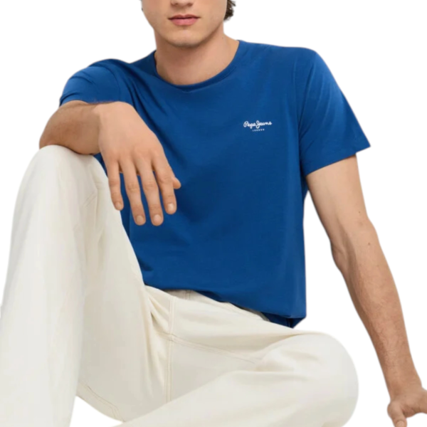 Pepe Jeans - Ανδρικό T-shirt Original Basic PM5010180-591 Μπλε PM5010180-591