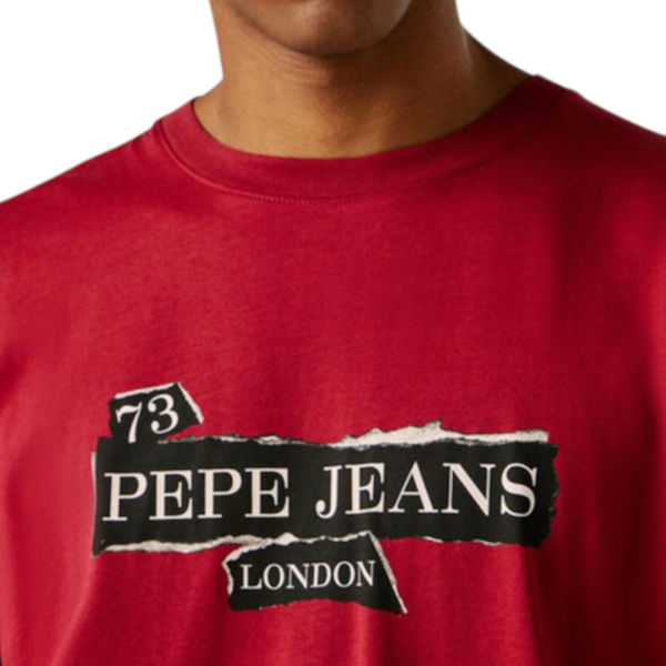 Pepe Jeans - Ανδρικό Κοντομάνικο T-shirt Griffin Tee PM5010175-287 Κόκκινο PM5010175-287