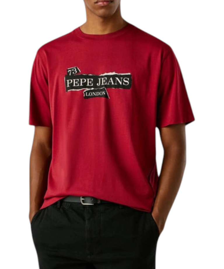 Pepe Jeans - Ανδρικό Κοντομάνικο T-shirt Griffin Tee PM5010175-287 Κόκκινο
