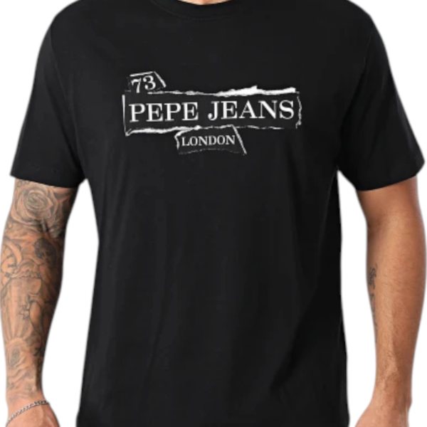 Pepe Jeans - Ανδρικό Κοντομάνικο T-shirt Griffin Tee PM5010175-999 Μαύρο PM5010175-999