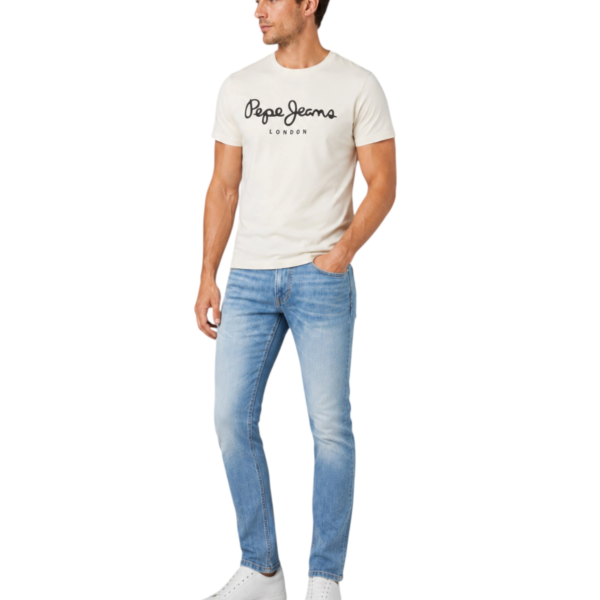 Pepe Jeans - Ανδρικό Κοντομάνικο T-shirt Original Strech PM5010177-804 Εκρού PM5010177-804