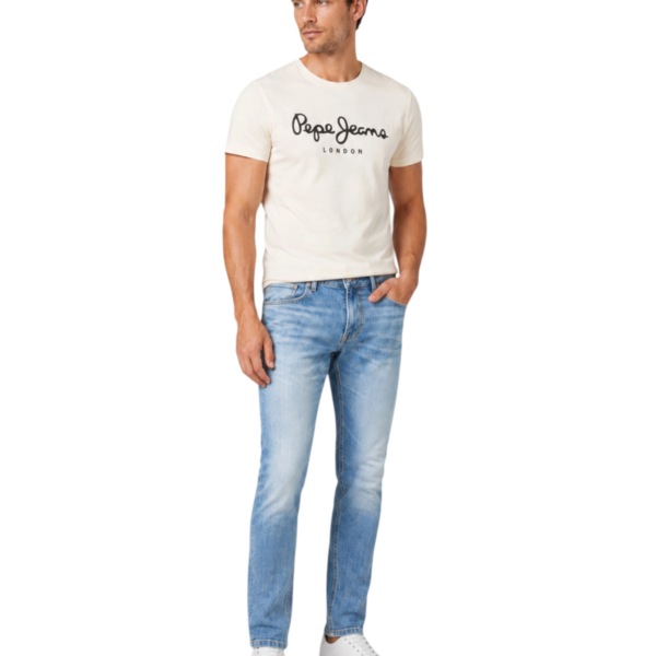 Pepe Jeans - Ανδρικό Κοντομάνικο T-shirt Original Strech PM5010177-804 Εκρού PM5010177-804