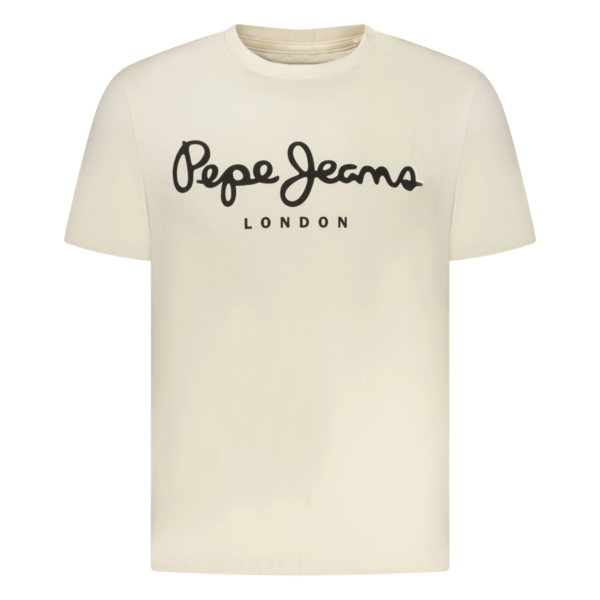 Pepe Jeans - Ανδρικό Κοντομάνικο T-shirt Original Strech PM5010177-804 Εκρού PM5010177-804