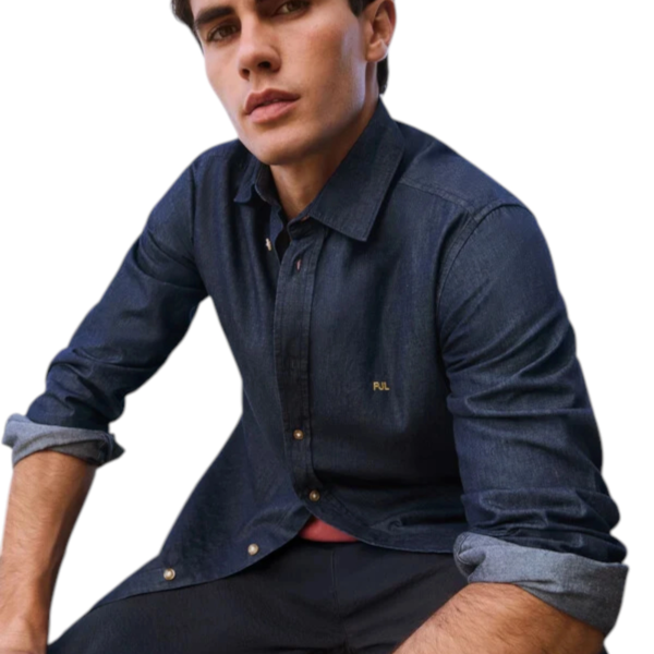 Pepe Jeans - Ανδρικό Μακρυμάνικο Πουκάμισο slim Fit Abel Denim PM30912816-000 Μπλε