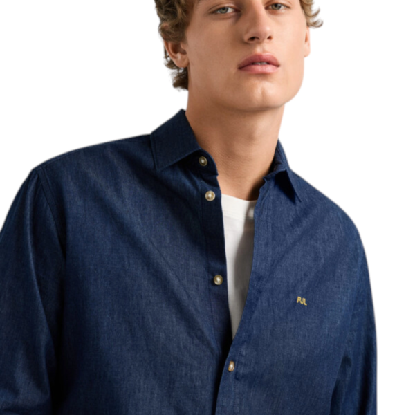 Pepe Jeans - Ανδρικό Μακρυμάνικο Πουκάμισο slim Fit Abel Denim PM30912816-000 Μπλε PM30912816-000
