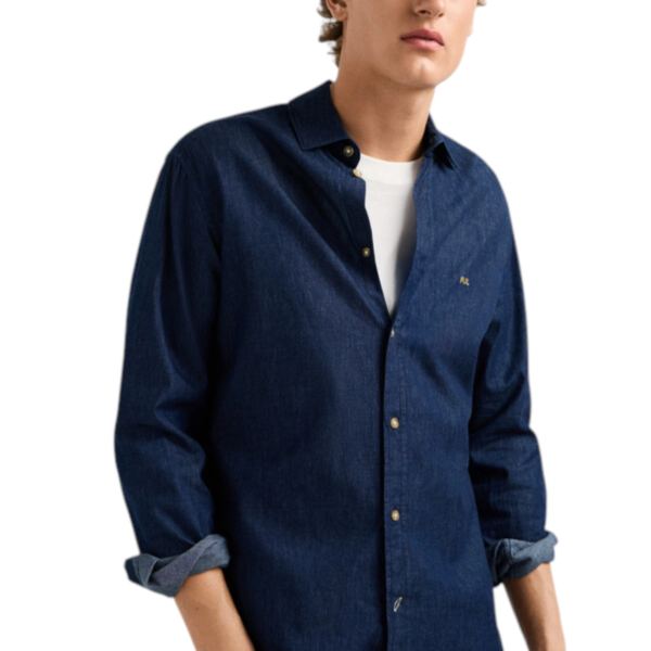 Pepe Jeans - Ανδρικό Μακρυμάνικο Πουκάμισο slim Fit Abel Denim PM30912816-000 Μπλε PM30912816-000
