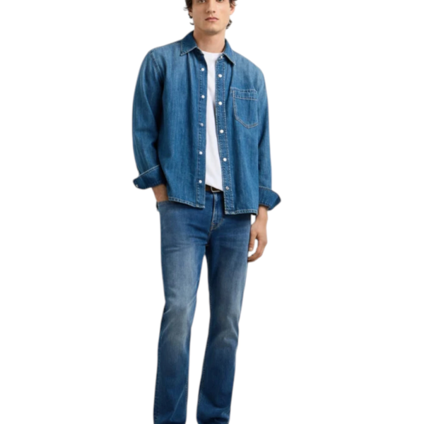 Pepe Jeans - Ανδρικό Παντελόνι Hatch Slim Fit Mid-Rise PM2083988-000 Μπλε PM2083988-000