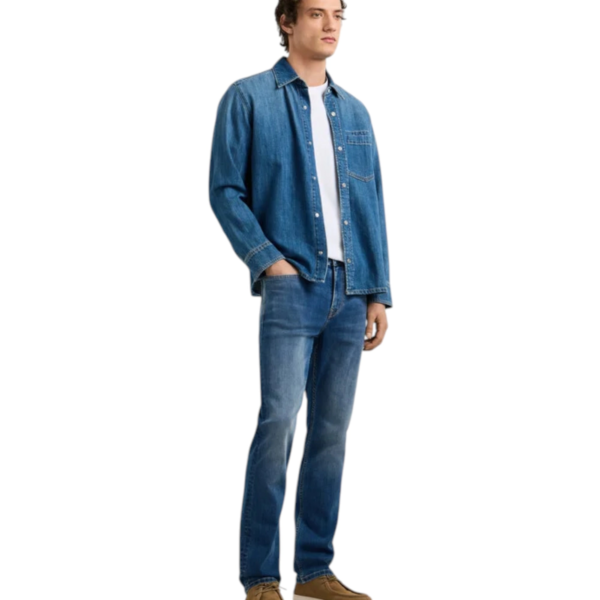 Pepe Jeans - Ανδρικό Παντελόνι Hatch Slim Fit Mid-Rise PM2083988-000 Μπλε PM2083988-000
