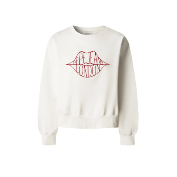Pepe Jeans - Γυναικεία Μπλούζα Φούτερ Crew Neck Bernis PL5800042-808 Λευκό PL5800042-808