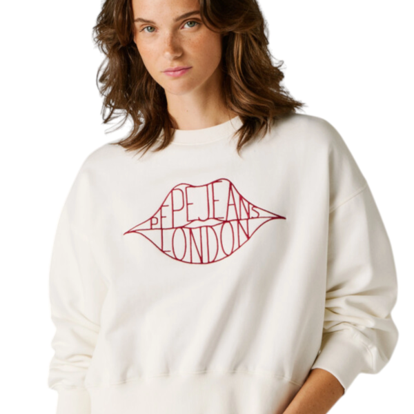 Pepe Jeans - Γυναικεία Μπλούζα Φούτερ Crew Neck Bernis PL5800042-808 Λευκό