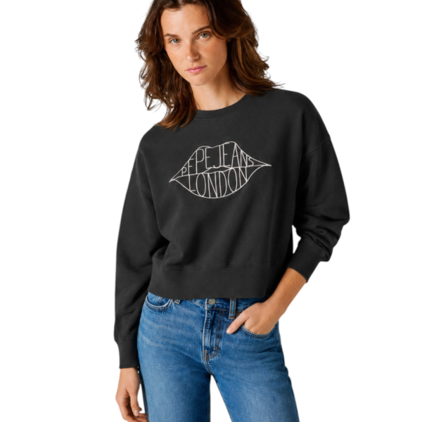 Pepe Jeans - Γυναικεία Μπλούζα Φούτερ Crew Neck Bernis PL5800042-999 Μαύρο