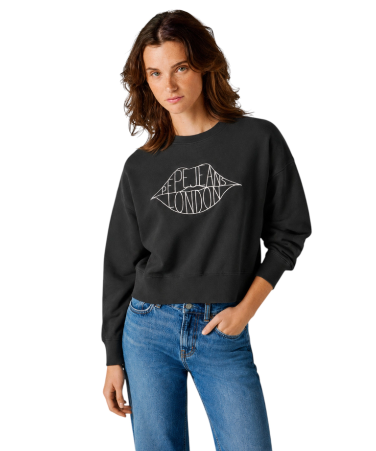 Pepe Jeans - Γυναικεία Μπλούζα Φούτερ Crew Neck Bernis PL5800042-999 Μαύρο