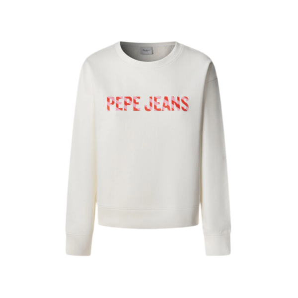 Pepe Jeans - Γυναικεία Μπλούζα Φούτερ Celeste PL5800099-808 Λευκό PL5800099-808