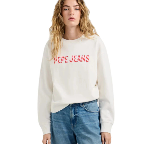 Pepe Jeans - Γυναικεία Μπλούζα Φούτερ Celeste PL5800099-808 Λευκό