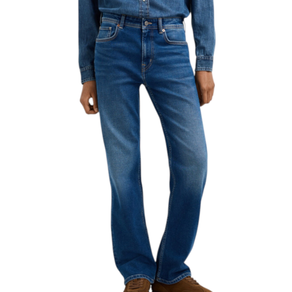 Pepe Jeans - Γυναικείο Τζιν Παντελόνι Arrow Mid Rise Straight Fit PL20510694-000 Μπλε