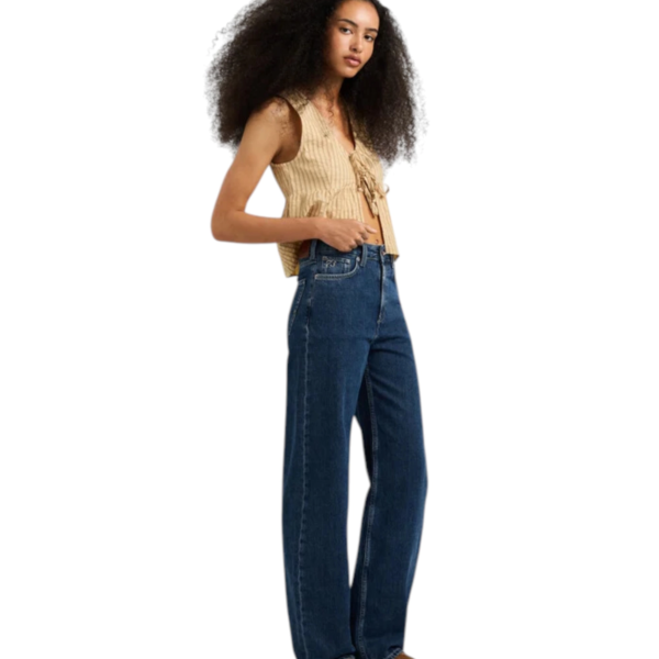 Pepe Jeans - Γυναικείο Τζιν Παντελόνι Eden High Rise Straight Fit PL20510742-000 Μπλε PL20510742-000