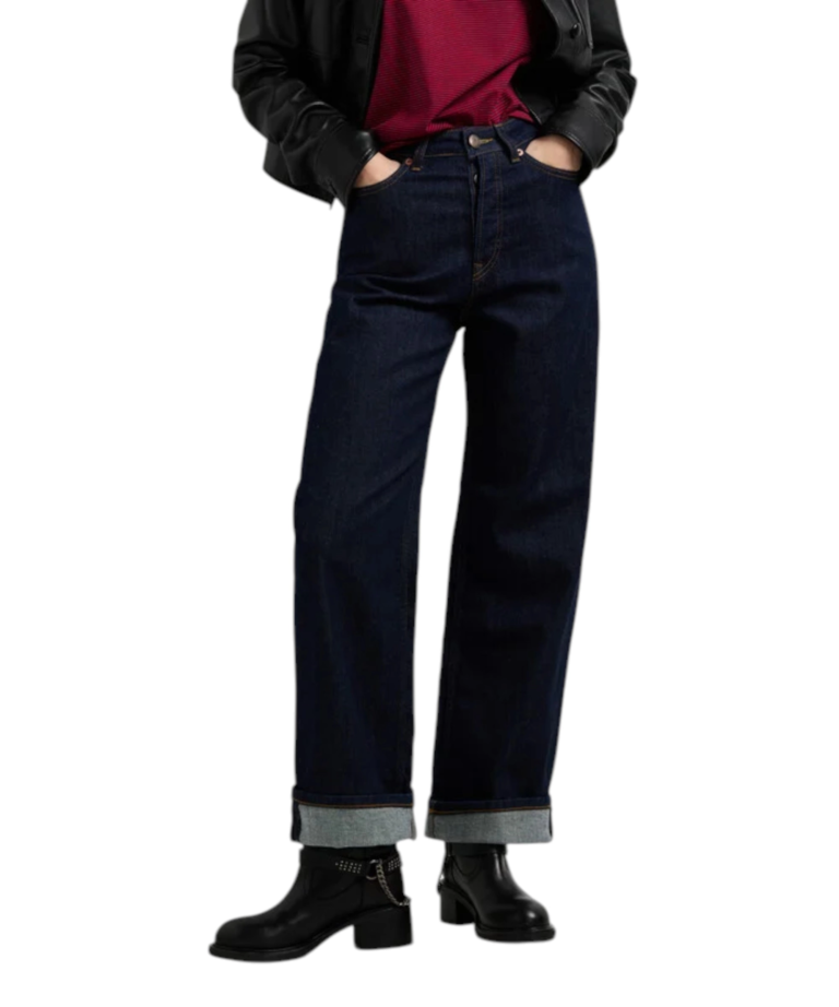 Pepe Jeans - Γυναικείο Τζιν Παντελόνι Lexa High Rise Straight Fit PL20473186-000 Μπλε Σκούρο