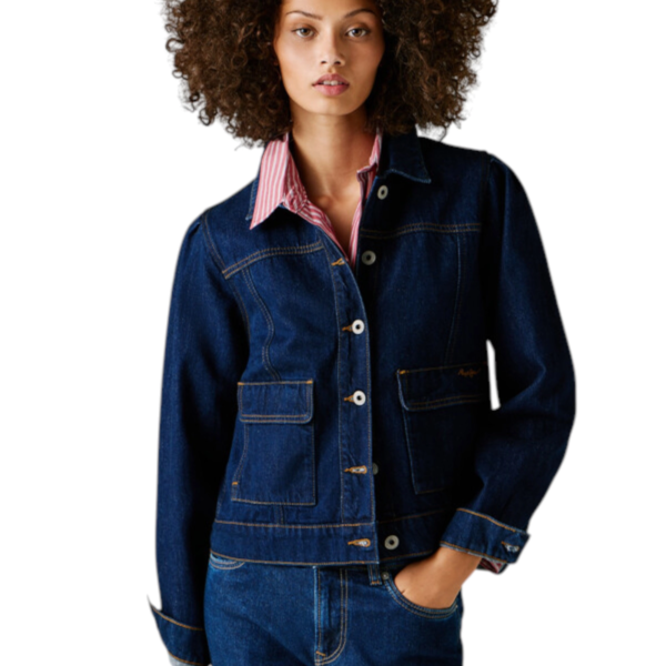 Pepe Jeans - Γυναικείο Τζιν Τζάκετ regular fit denim Sunny PL4024407-000 Μπλε Σκούρο