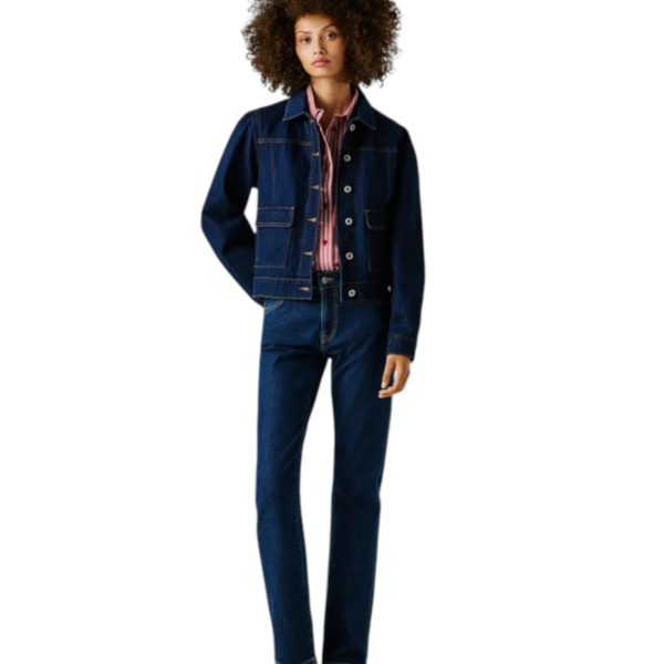 Pepe Jeans - Γυναικείο Τζιν Τζάκετ regular fit denim Sunny PL4024407-000 Μπλε Σκούρο PL4024407-000