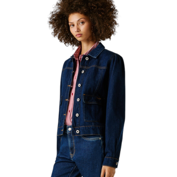Pepe Jeans - Γυναικείο Τζιν Τζάκετ regular fit denim Sunny PL4024407-000 Μπλε Σκούρο PL4024407-000
