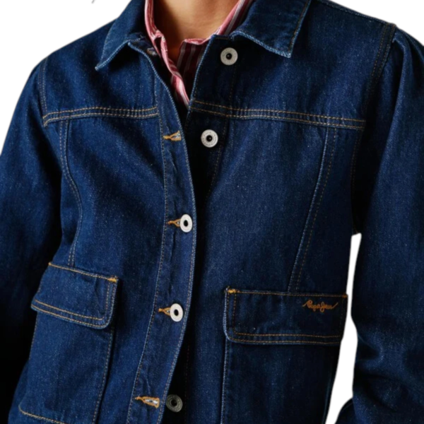 Pepe Jeans - Γυναικείο Τζιν Τζάκετ regular fit denim Sunny PL4024407-000 Μπλε Σκούρο PL4024407-000
