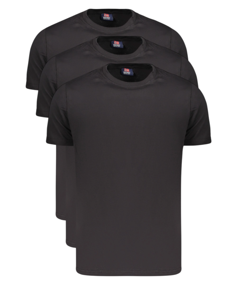 Norway Nautical School - Ανδρικές Φανέλες 3Pack 866000-BLACK Μαύρο