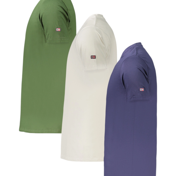 Norway Nautical School - Ανδρικές Φανέλες 3Pack 866000-MIX1 Μπλε/ Λευκό/ Πράσινο 866000-MIX1