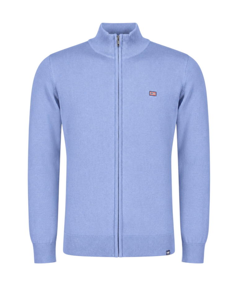 Norway Nautical School - Ανδρική Πλεκτή Ζακέτα 853102-DENIM Μπλε