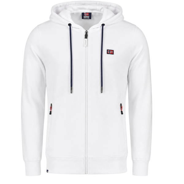 Norway Nautical School - Ανδρική Φούτερ Ζακέτα 852742-WHITE Λευκό