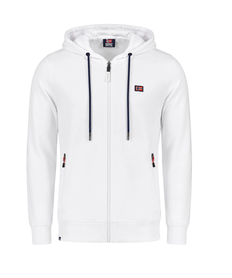 Norway Nautical School - Ανδρική Φούτερ Ζακέτα 852742-WHITE Λευκό