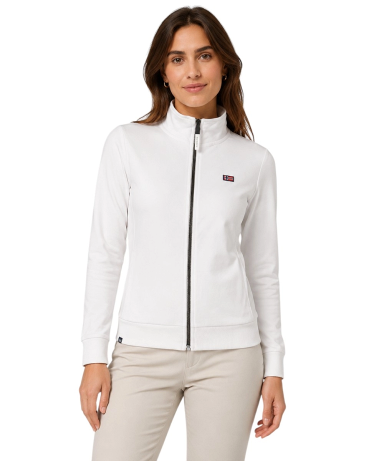 Norway Nautical School - Γυναικεία Ζακέτα Φούτερ 852410-WHITE Λευκό