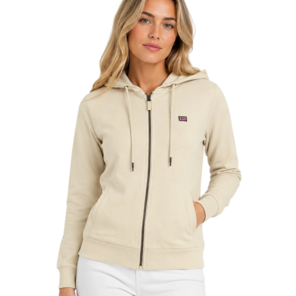 Norway Nautical School - Γυναικεία Ζακέτα Φούτερ 852411-BEIGE Μπεζ