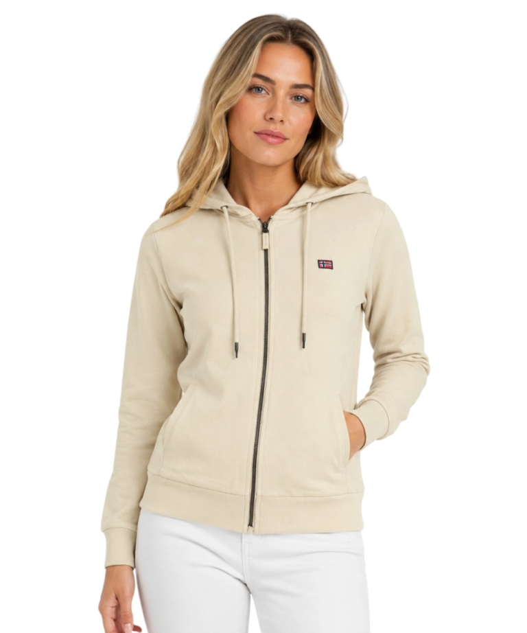 Norway Nautical School - Γυναικεία Ζακέτα Φούτερ 852411-BEIGE Μπεζ
