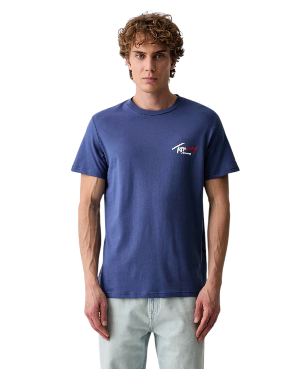 Tommy Hilfiger - Ανδρικό T-shirt Tjw Sign Slim Fit DM0DM22538-C6Q Μπλε