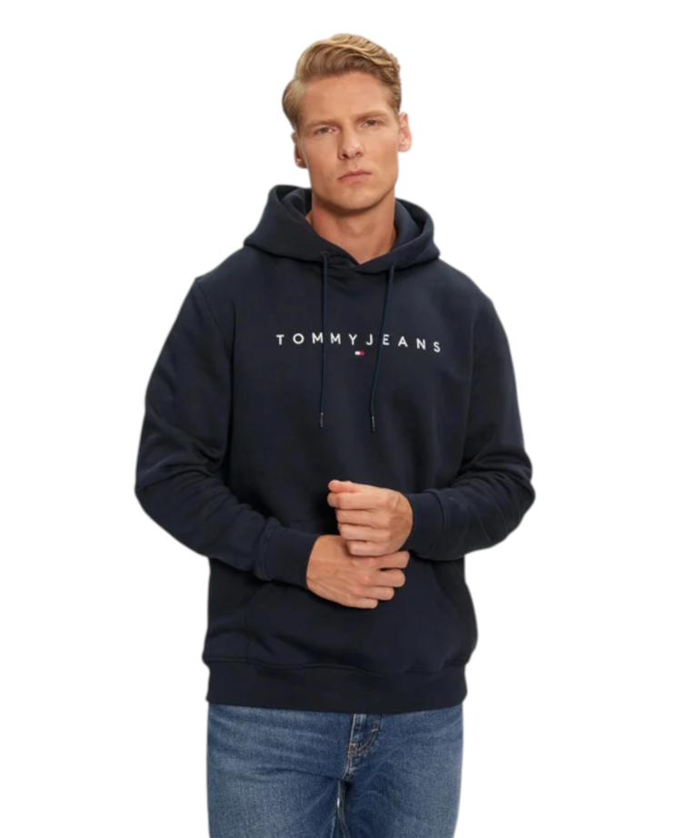 Tommy Hilfiger - Ανδρικό Φούτερ Tjm Linear Logo DM0DM20746-C1G Μπλε Σκούρο