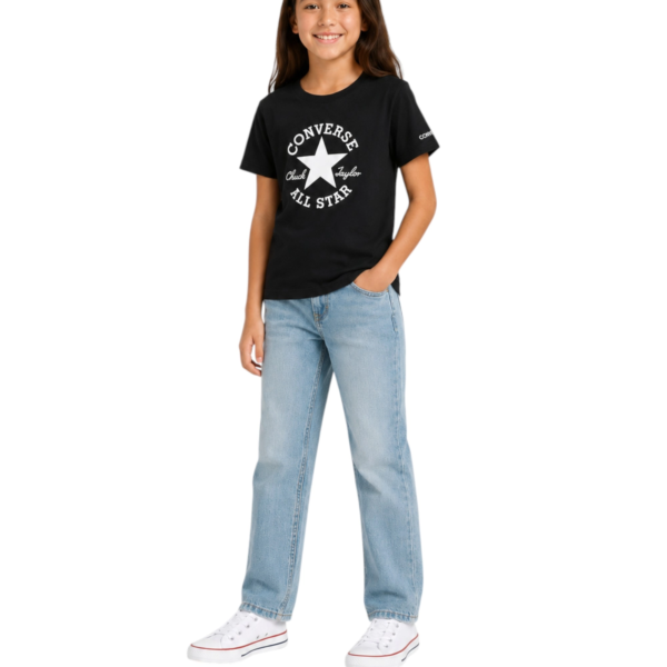 Converse - Παιδική Μπλούζα T-Shirt για Κορίτσια 4CH526-023 Μαύρο 4CH526-023