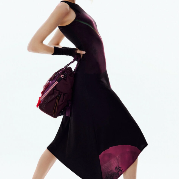 Desigual - Γυναικείο Μακρύ Ασσύμετρο Φόρεμα Virginia 26SWVK06-2000 Μαύρο 26SWVK06-2000