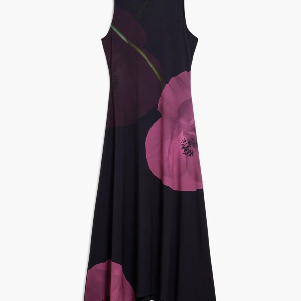 Desigual - Γυναικείο Μακρύ Ασσύμετρο Φόρεμα Virginia 26SWVK06-2000 Μαύρο 26SWVK06-2000