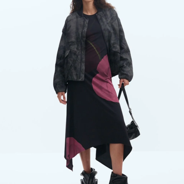Desigual - Γυναικείο Μακρύ Ασσύμετρο Φόρεμα Virginia 26SWVK06-2000 Μαύρο 26SWVK06-2000