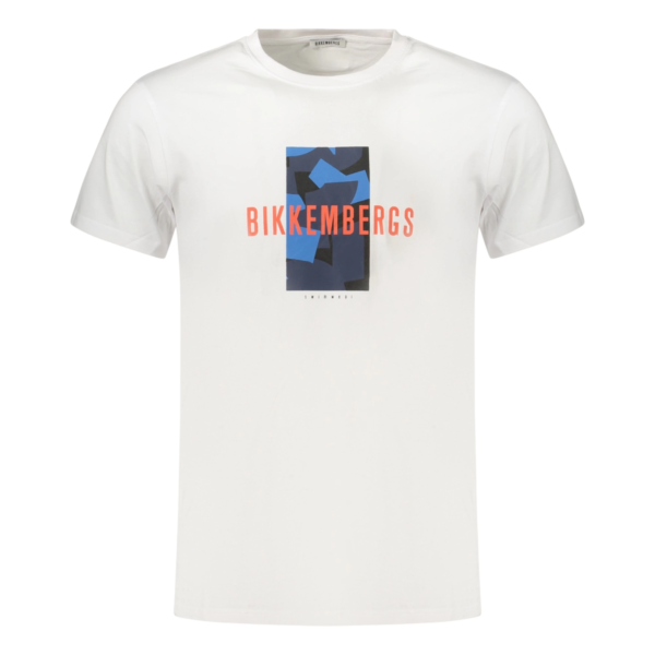 Bikkembergs - Ανδρικό T-shirt Κοντομάνικο BKK3MTS03-WHITE Λευκό