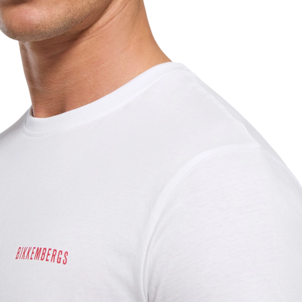 Bikkembergs - Ανδρικό T-shirt Κοντομάνικο BKK3MTS04-WHITE Λευκό BKK3MTS04-WHITE