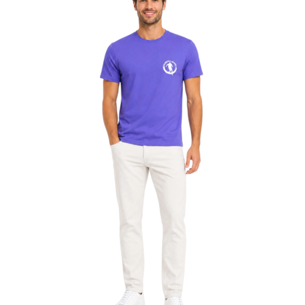 Bikkembergs - Ανδρικό T-shirt Κοντομάνικο Pupino BKK3MTS02-CLEMAT Μπλε BKK3MTS02-CLEMAT
