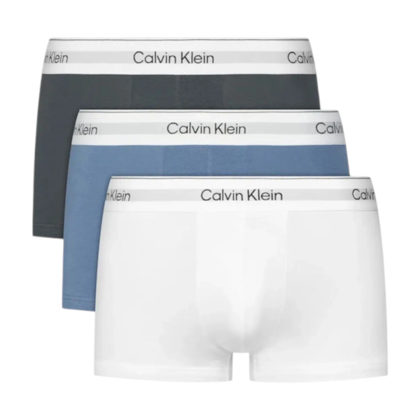 Calvin Klein - Ανδρικά Μποξεράκια 3Pack Low Rise Trunk LV00NB4389-4NC Μαύρο/Γκρί/Μπλε