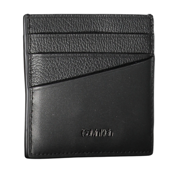 Calvin Klein - Ανδρική Δερμάτινη Καρτοθήκη Ck Diagonal 6CC K50K510598-BAX Μαύρο K50K510598-BAX