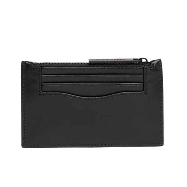 Calvin Klein - Ανδρική Δερμάτινη Καρτοθήκη Minimal Focus Ew 3cc K50K511267-BEH Μαύρο K50K511267-BEH