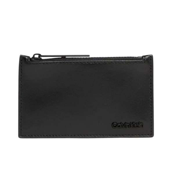 Calvin Klein - Ανδρική Δερμάτινη Καρτοθήκη Minimal Focus Ew 3cc K50K511267-BEH Μαύρο